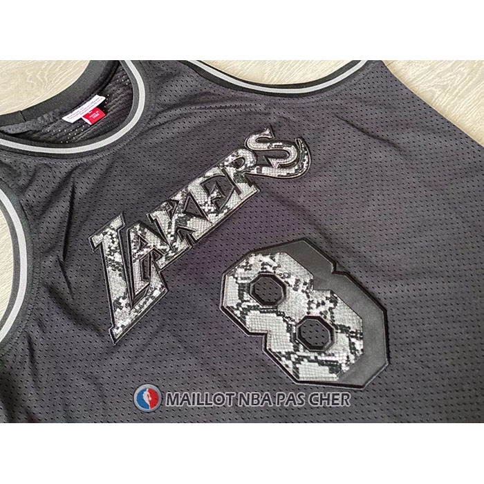 Maillot Los Angeles Lakers Kobe Bryant NO 8 Swingman Mitchell & Ness 1996-97 Noir